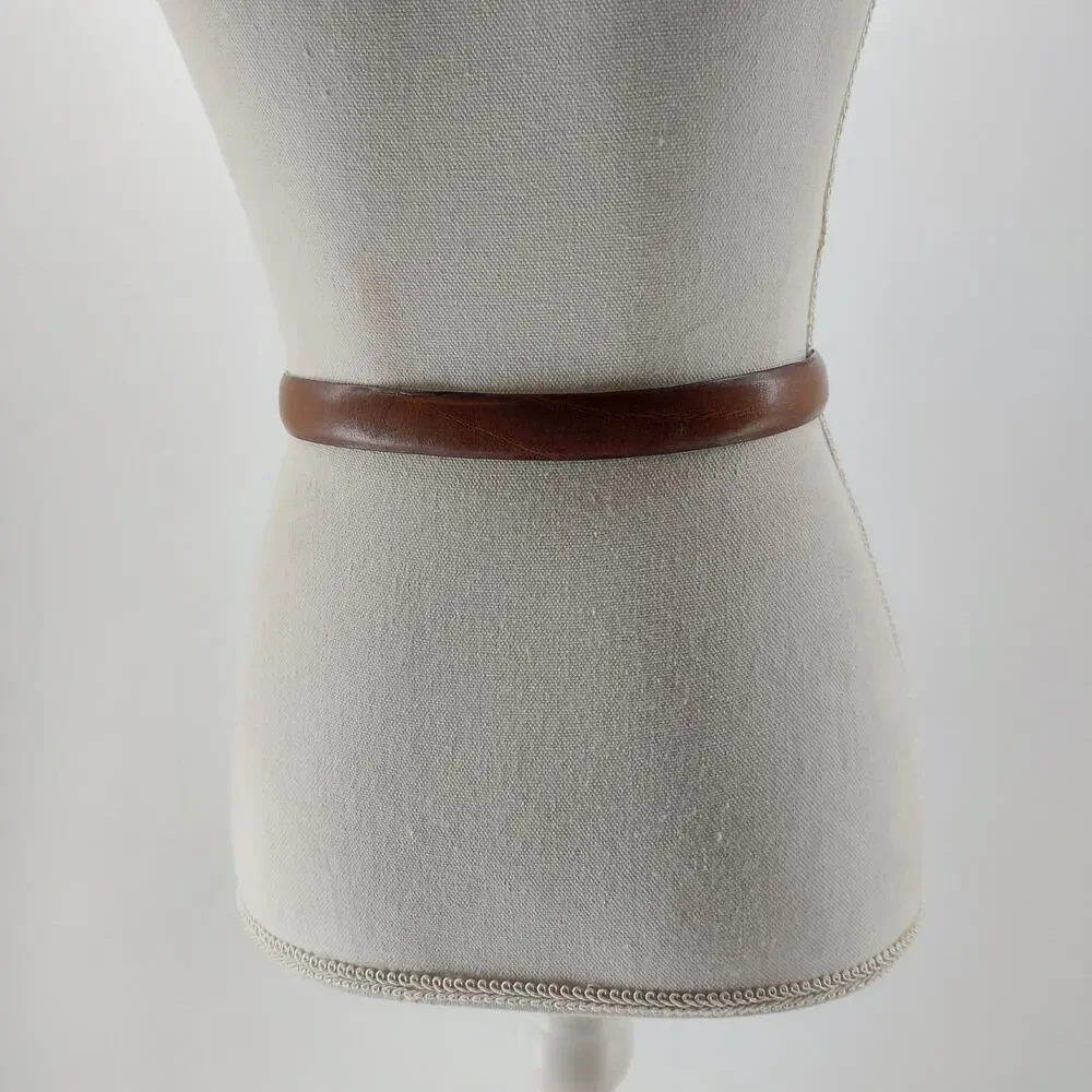Lauren Ralph Womens Belt Small Brown Leather Grandmacore